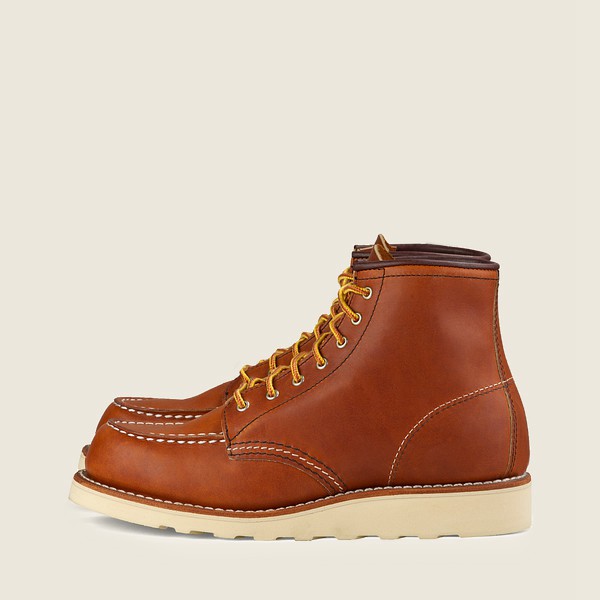 Botas Red Wing Heritage Mujer Marrom - 6-Inch Classic Moc - Short Legacy Cuero - 504-SRAJDG